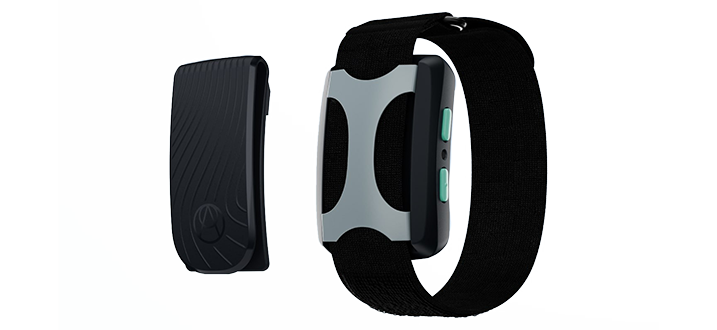 Apollo wearable device set against a white background