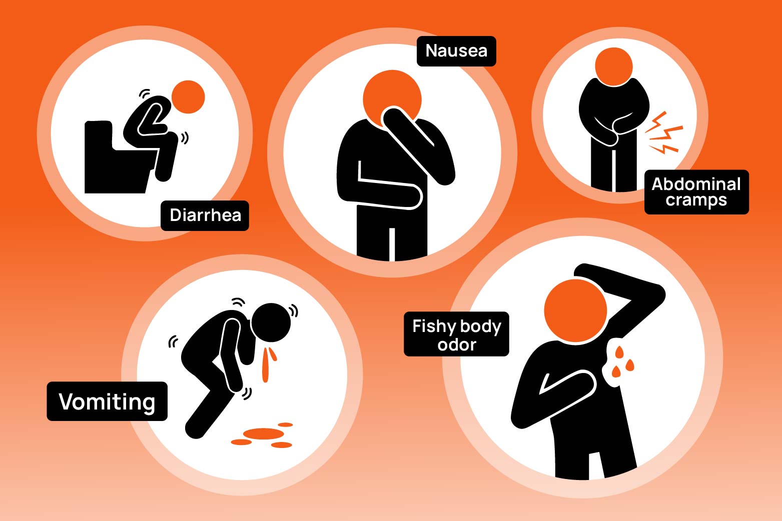 Infographic showing Side effects of L-carnitine supplementation
