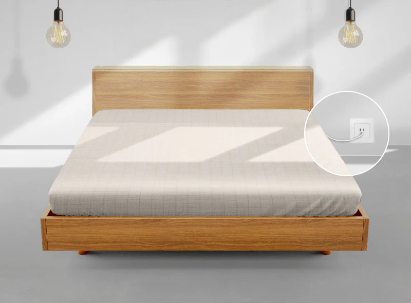 Grooni Earthing & Grounding Bed Sheet being used at home