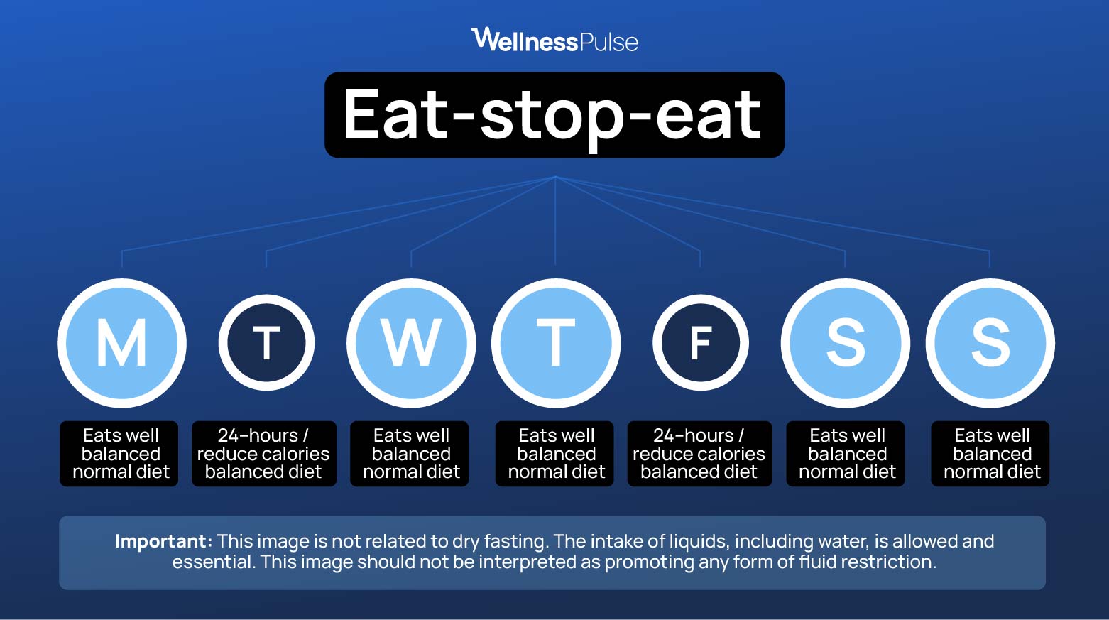 Infographic showing whats Eat-Stop-Eat a variation of the 5:2 diet