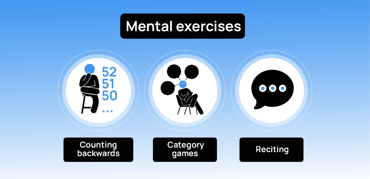 Infographic exercises for engaging our minds