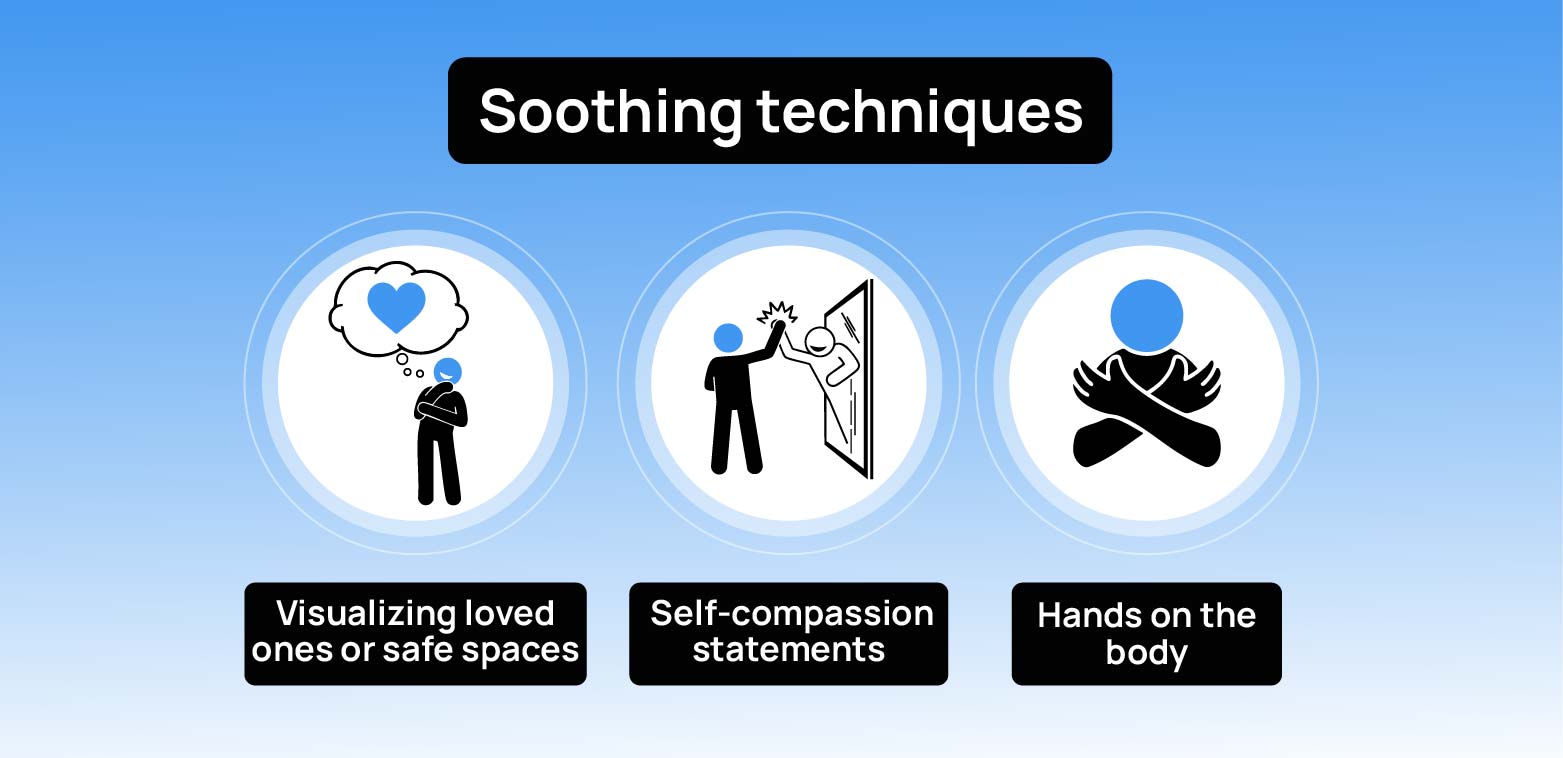 Infographic for gentle soothing techniques