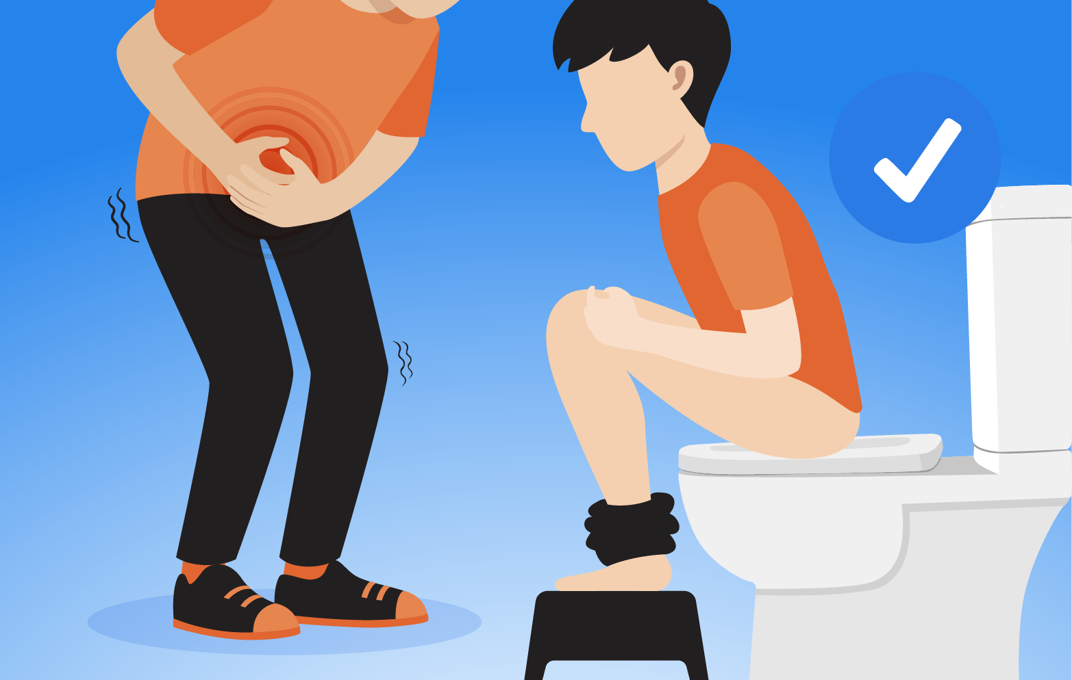 Infographic showing how probiotics improve diarrhea