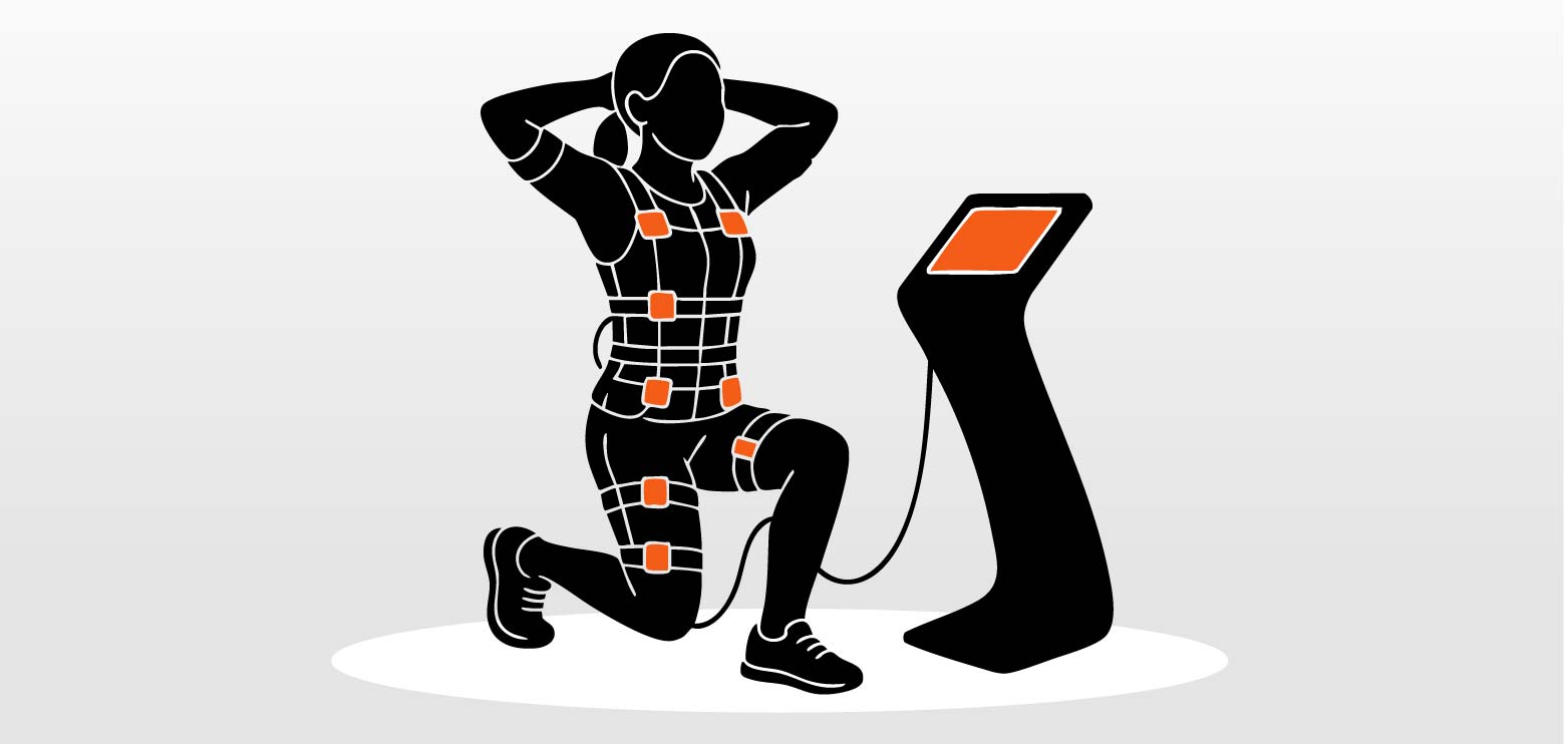 Illustration showing ems training on a person