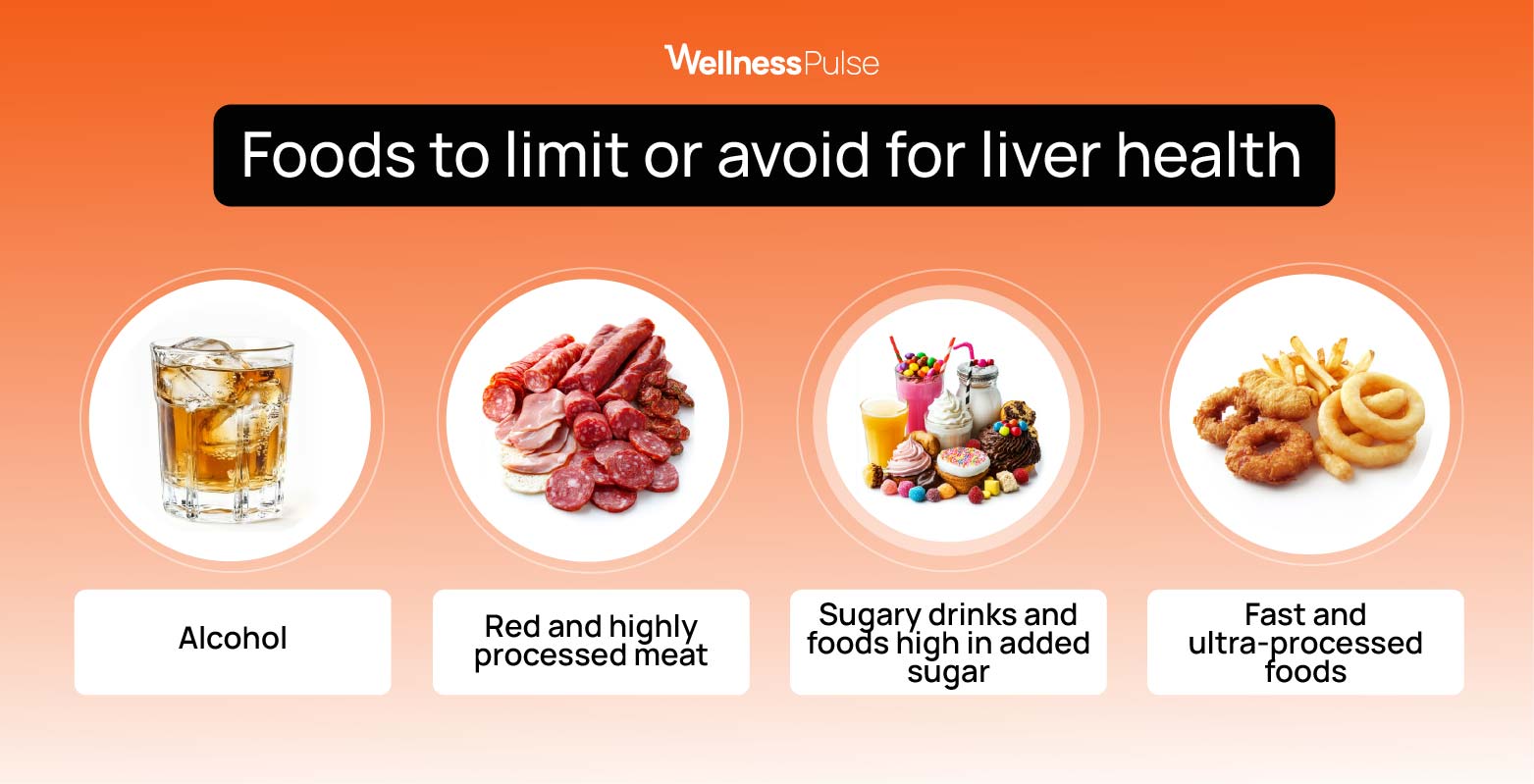 Foods to limit or avoid for liver health