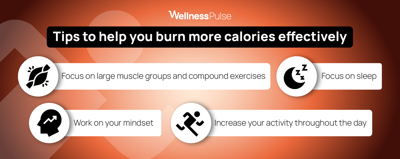 Infographic on how to burn more calories effectively