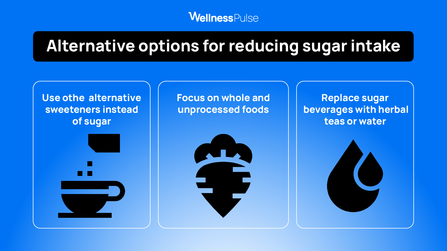 Alternative options for reducing sugar