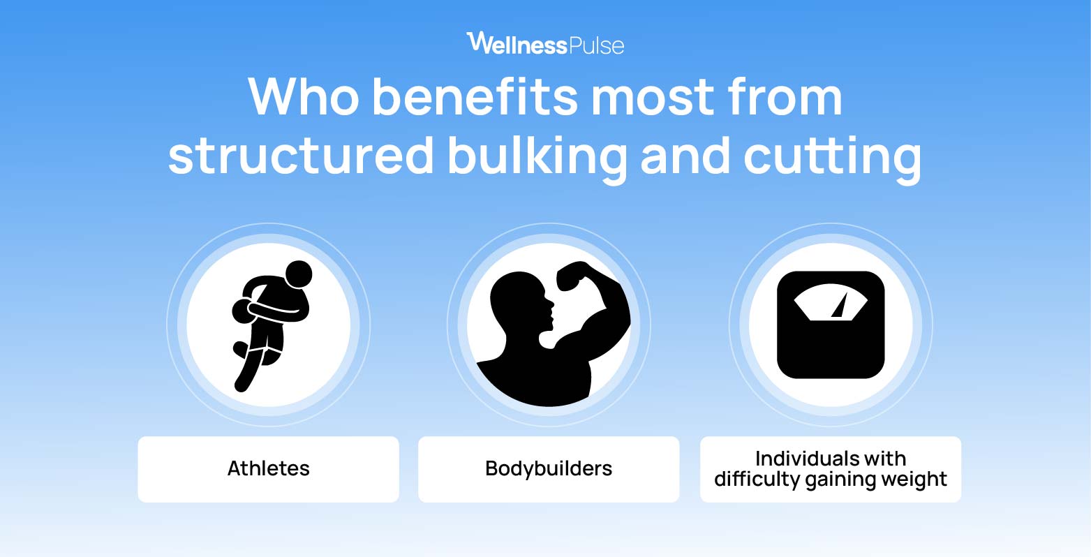 Who benefits most from structured bulking and cutting