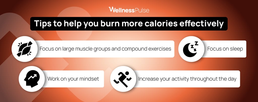 Infographic on how to burn more calories effectively