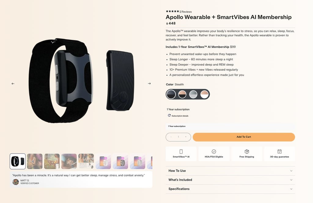 Apollo Neuro buy page