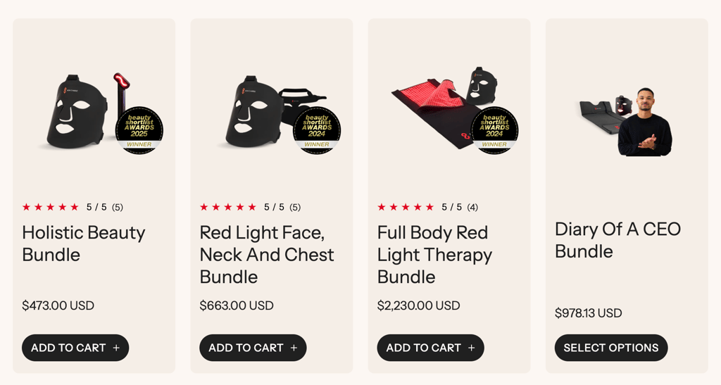 Value of the Bon Charge red light mask