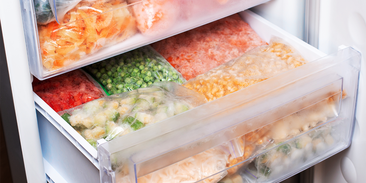 Frozen Vegetables in the fridge