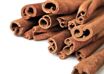 Cinnamon in white background