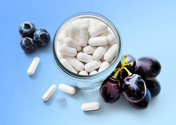 resveratrol supplement, blueberries, grapes