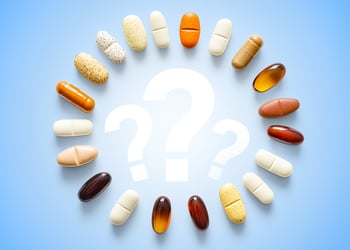 Supplements in a circle different colors