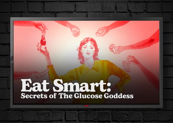 A screen displaying the Channel 4's show with the Glucose Goddess