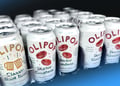 Olipop cans in a shop shelve